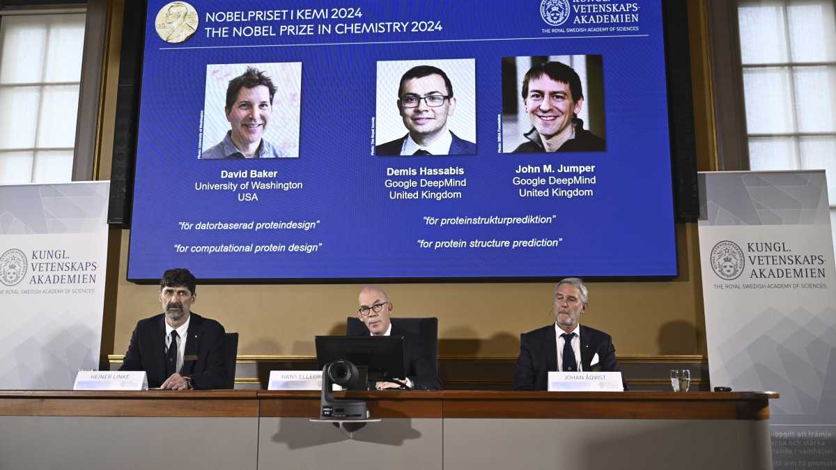 Immagine di Il Nobel per la Chimica va a David Baker, Demis Hassabis e John M. Jumper per le scoperte sulle proteine