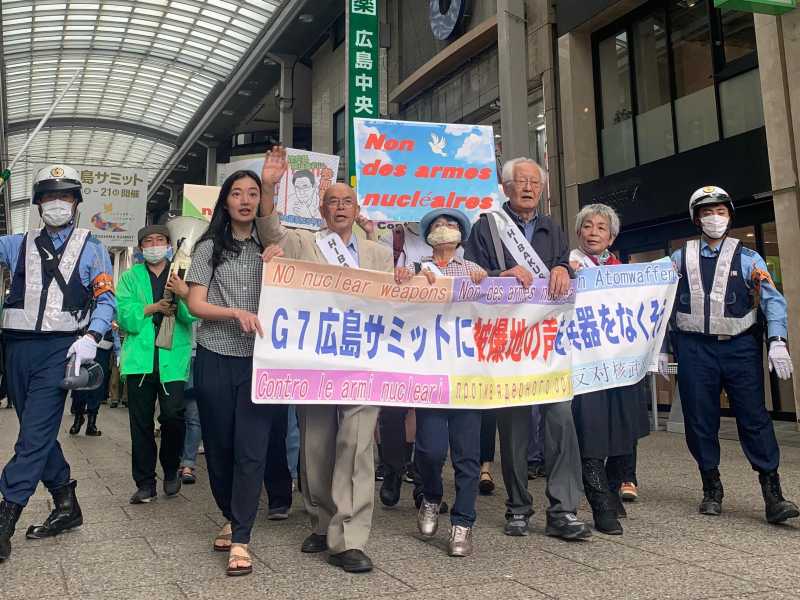  Gli hibakusha al G7 di Hiroshima del 2023 (foto di Giulia Pompili)