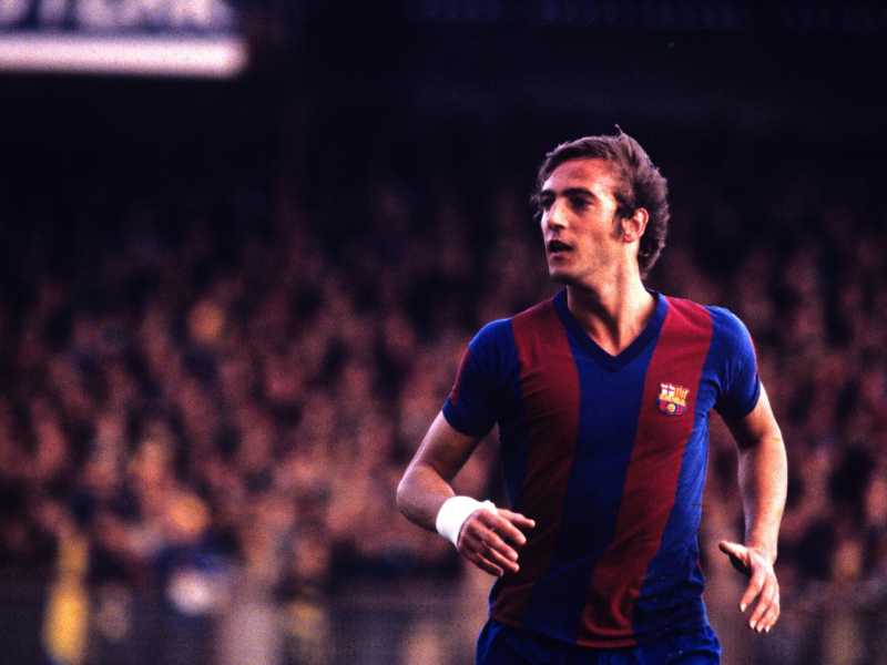 Johan Neeskens con la maglia del Barcellona (foto Getty Images)