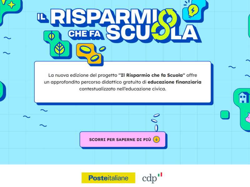 A scuola di risparmio con Poste e Cdp