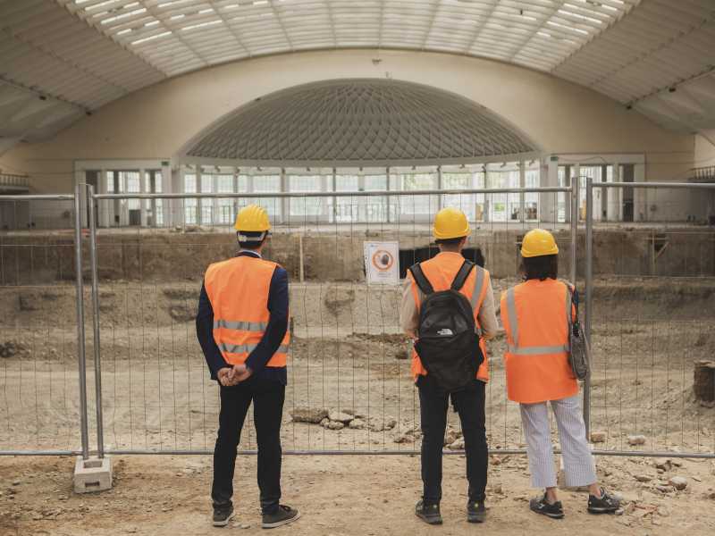 Torino, sopralluogo ai cantieri del Valentino per le opere con i fondi Pnrr (LaPresse) <br />