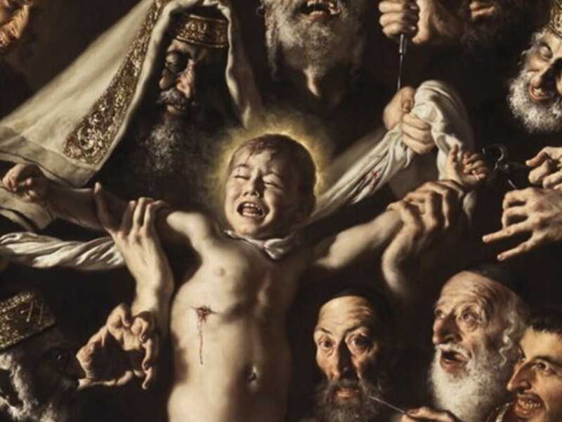 Giovanni Gasparro. Martirio di San Simonino da Trento (dal profilo Facebook dell'autore)