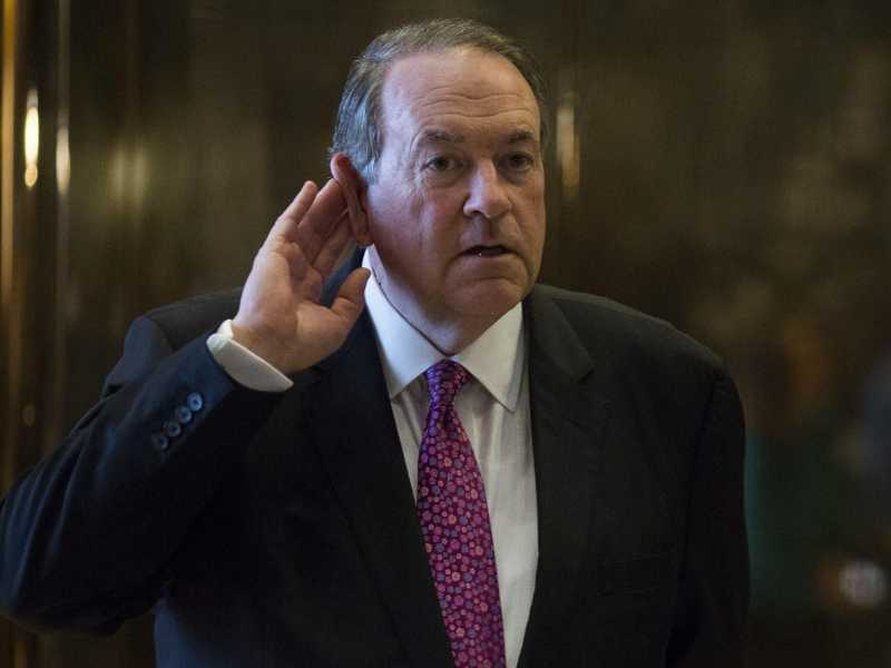 Mike Huckabee a Gerusalemme nel 2015, durante la campagna per diventare il candidato repubblicano alla Casa Bianca (Ansa)&nbsp;<br />