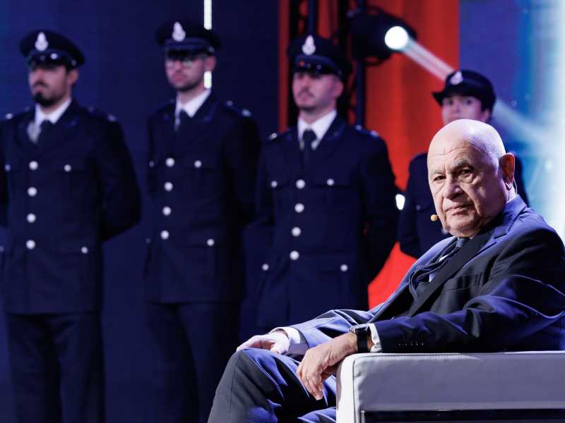 &nbsp;Il ministro della Giustizia Carlo Nordio durante l&rsquo;intervento al Salone della Giustizia, Roma, 6 Novembre 2024 (Foto Roberto Monaldo / LaPresse)<br />