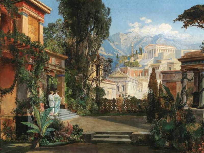 "Vista di una citt&agrave; antica", Atelier Burghart (Wikipedia)<br />