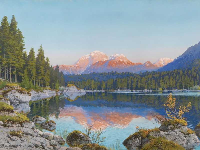 Rudolf Reschreiter, "Hintersee und Hoher G&ouml;ll" (Wikipedia)