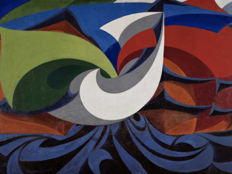 &ldquo;Forme grido Viva l&rsquo;Italia&rdquo; (1915) di Giacomo Balla, in mostra alla Galleria nazionale d'Arte moderna di Roma<br />