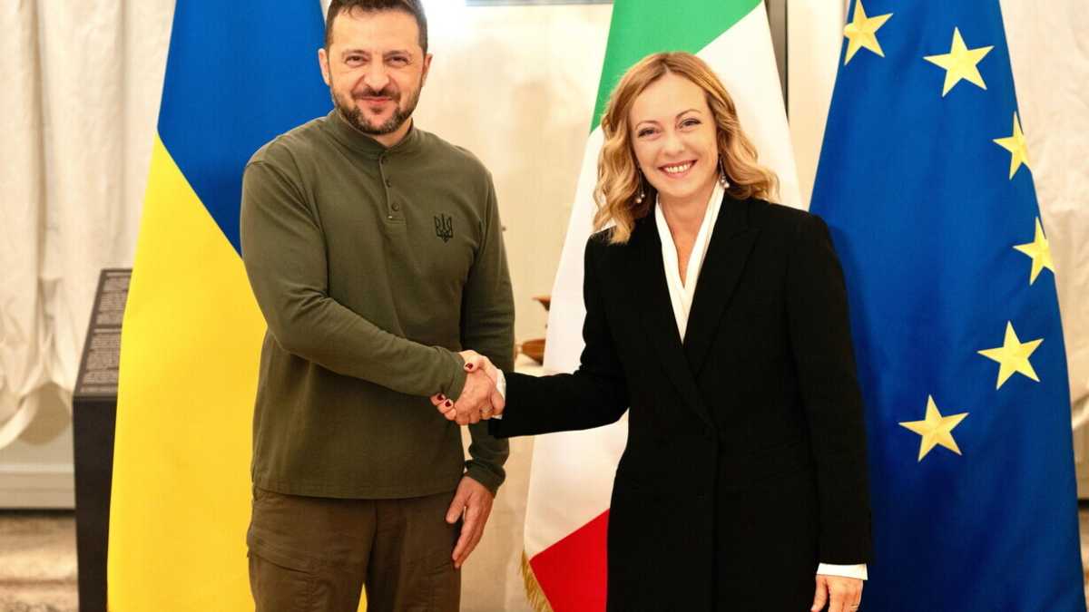 Immagine di Zelensky incontra Meloni a Palazzo Chigi