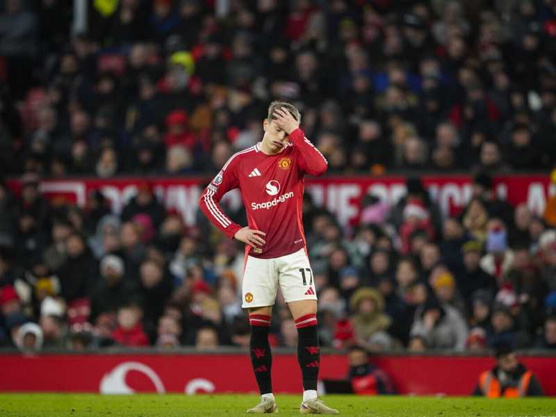 L'attaccante del Manchester United&nbsp;<span style="font-family: Arial, Verdana, sans-serif; font-size: 12px;">Alejandro Garnacho (foto Ap, via LaPresse)</span>