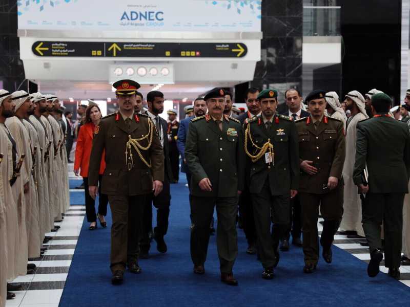 Khalifa Haftar, comandante dell'Esercito nazionale libico con sede a Bengasi (foto Ansa)&nbsp;<br />