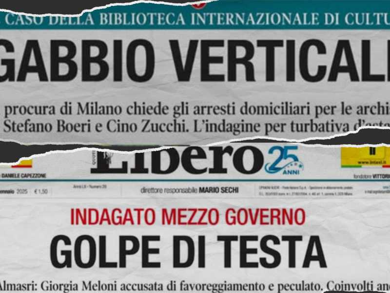 Sbarre verticali e titoli sdraiati