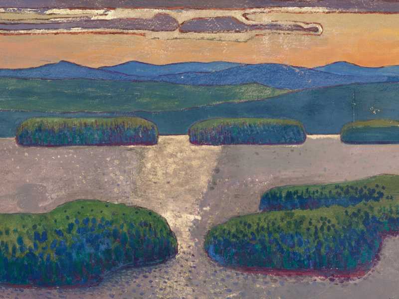 Eero Järnefelt, "Tramonto su un lago", 1894