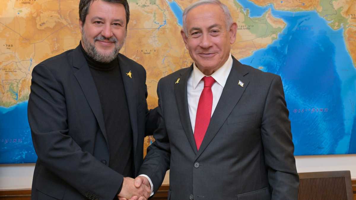 Immagine di Salvini a Gerusalemme vede Netanyahu