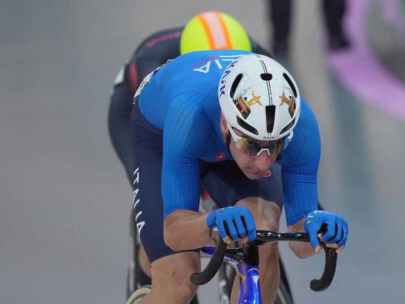Elia Viviani alle Olimpiadi di Parigi 2024 (foto LaPresse)