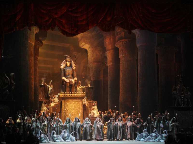 “Aida” per la regia di Franco Zeffirelli alla Scala nel 2012 (foto Ansa) <br />