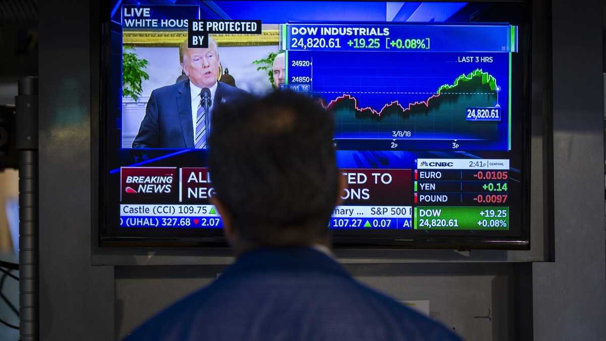 Immagine di Trump e la sofferenza di Wall Street