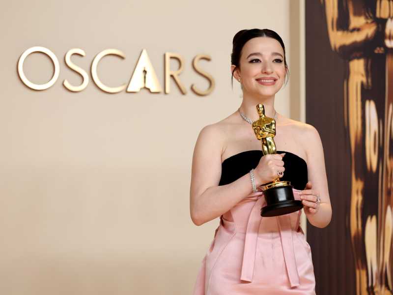 Mikey Madison, vincitrice del premio come migliore attrice protagonista per "Anora" (foto Getty)