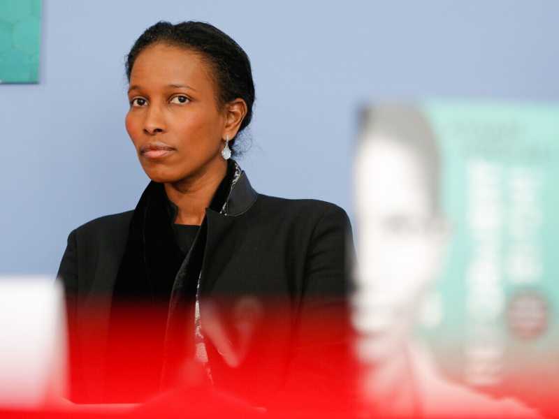 Ayaan Hirsi Ali alla presentazione di un suo libro nel 2015 a Berlino (Foto di Christian Marquardt/Getty Images)&nbsp;<br />