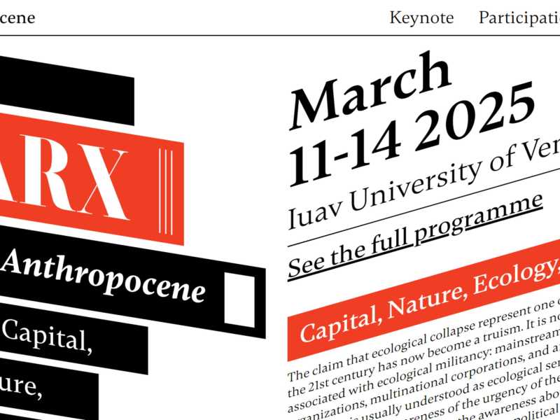 Marx nell’antropocene
