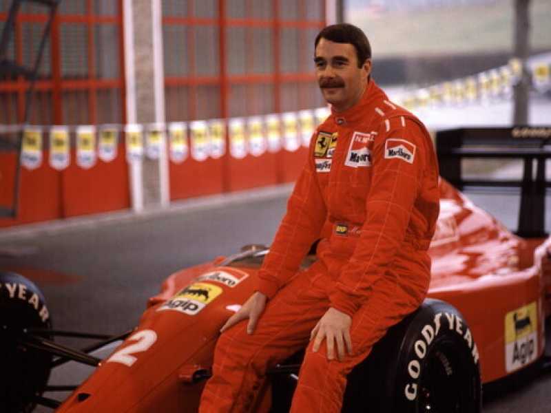 Nigel Mansell ai tempi della Ferrari (foto LaPresse)