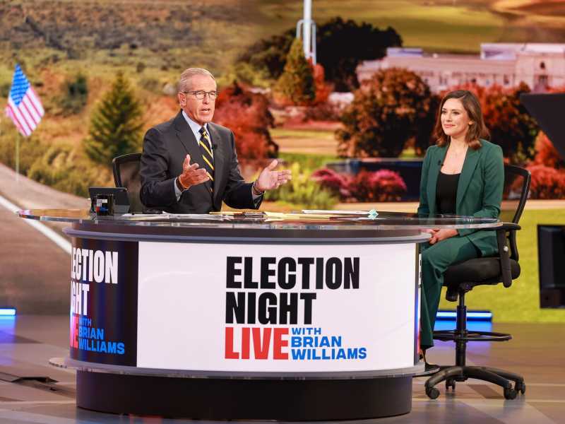 &nbsp;Brian Williams e Tara Palmeri (Getty)