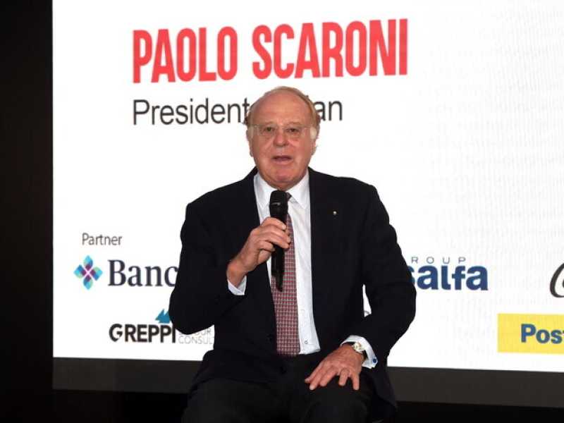 Il presidente del Milan Paolo Scaroni (foto Bozzani)