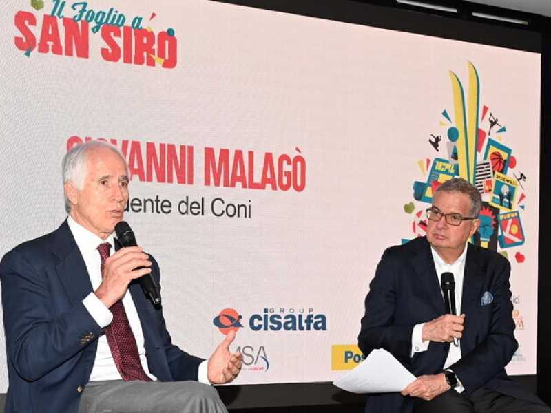 Il presidente del Coni Giovanni Malag&ograve; (foto Bozzani)<div>&nbsp;</div>