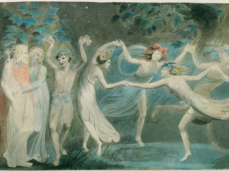Particolare da &ldquo;Oberon, Titania e Puck con le fate danzanti&rdquo; di William Blake, 1786 circa&nbsp;<br />