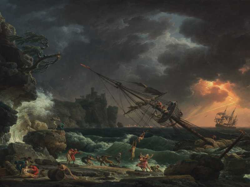 Claude-Joseph Vernet, "Il naufragio", 1772 - National Gallery of Art, Washington, DC&nbsp;<br />