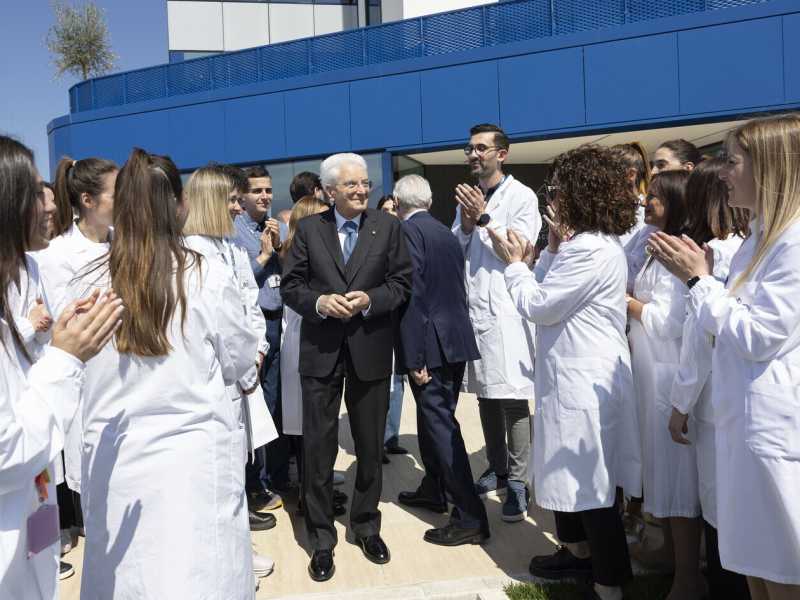 Il Presidente Mattarella visita l’azienda BSP Pharmaceuticals di Latina (LaPresse)<br /> <br />