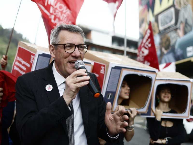 “No al bavaglio Rai”, Landini rilancia i referendum. I dubbi di Pd e M5s