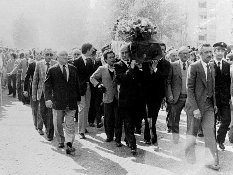 I funerali di Sergio Ramelli (foto Olycom)