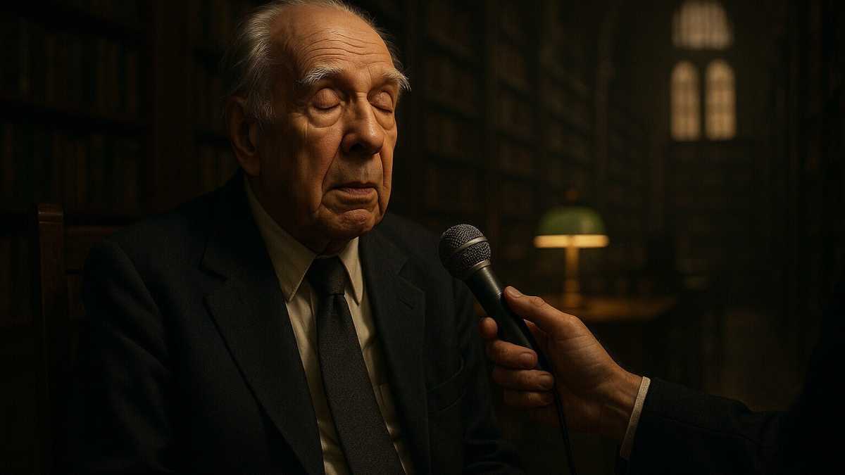 Immagine di Intervista immaginaria a Borges, con le sue parole e le nostre domande