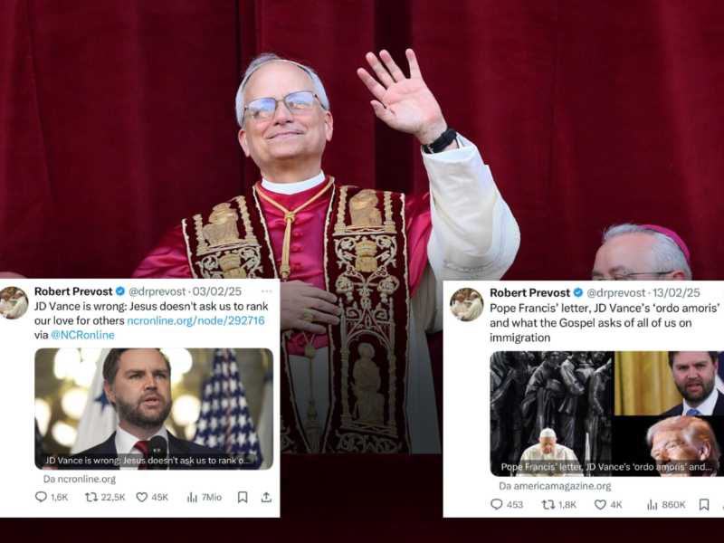 L'account X di Papa Leone XIV e i tweet contro la politica sui migranti di Trump e J.D. Vance