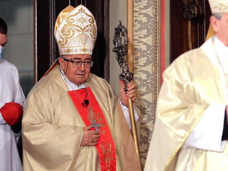 Il cardinale Puljic nel 2020 (foto Ansa)