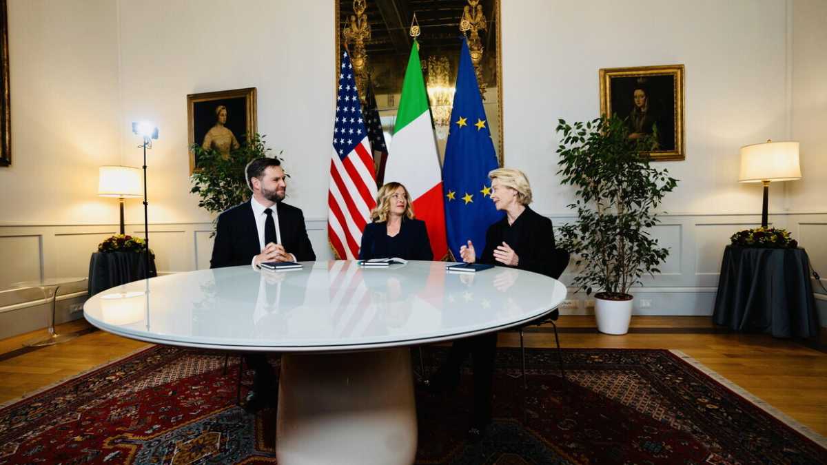 Immagine di "Un nuovo inizio". Meloni ha incontrato Vance e von der Leyen