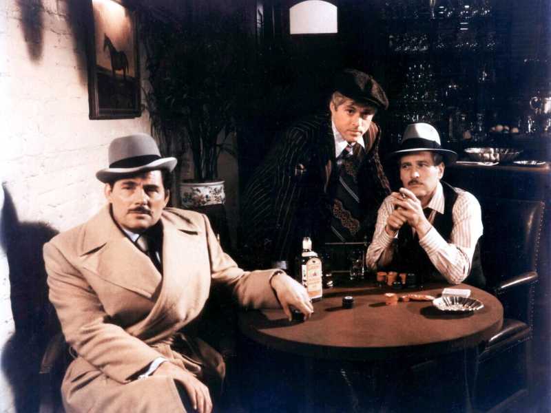 Robert Shaw, Robert Redford e Paul Newman ne &ldquo;La stangata&rdquo; di George Roy Hill, 1973 (Olycom)&nbsp;<br />