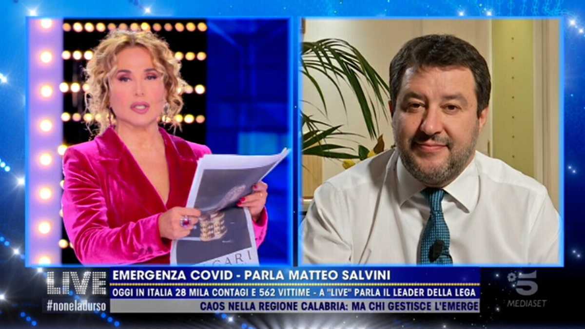 Immagine di Salvini vuole portare Barbara D'Urso in Rai