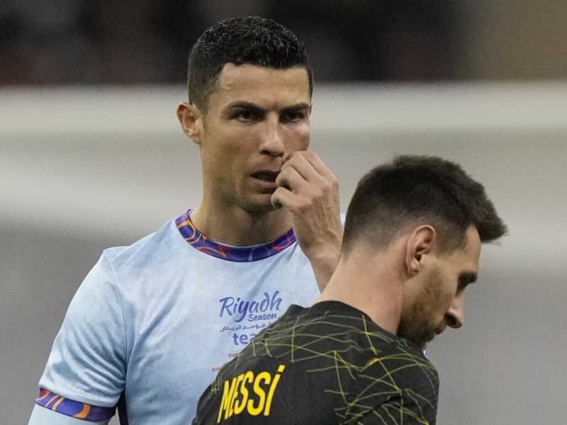 Cristiano Ronaldo e Lionel Messi (foto Ap, via LaPresse)