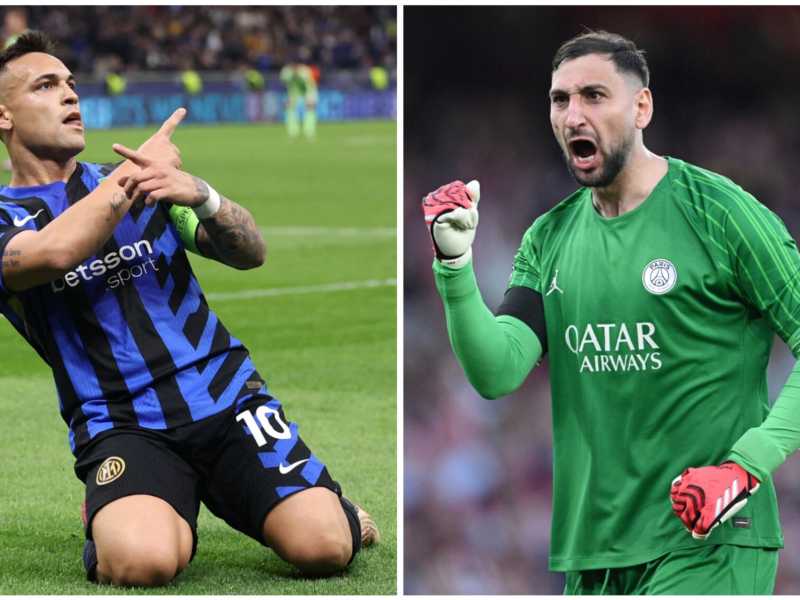 Lautaro Martinez contro Gigio Donnarumma, una delle sfide della finale di Champions League (foto Getty Images)