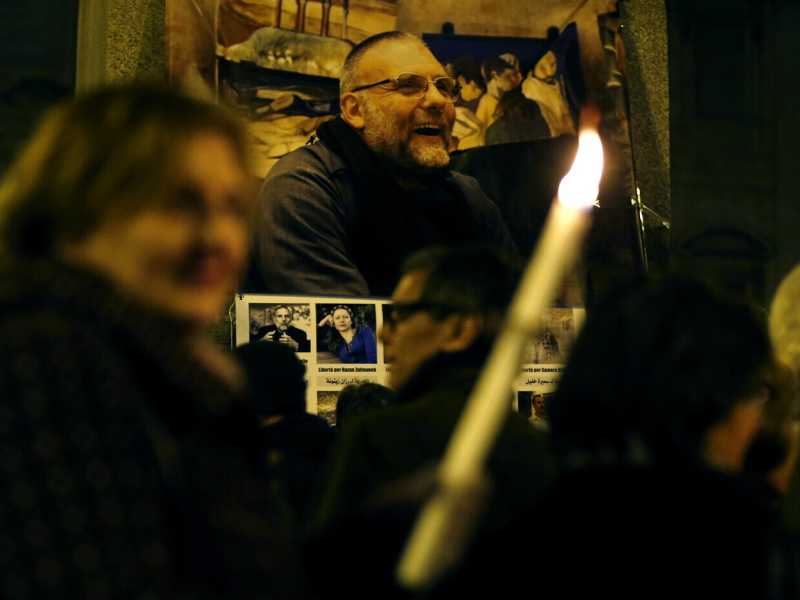 2019, Roma. Fiaccolata per Padre Paolo dall'Oglio (Vincenzo Livieri - LaPresse) <br />