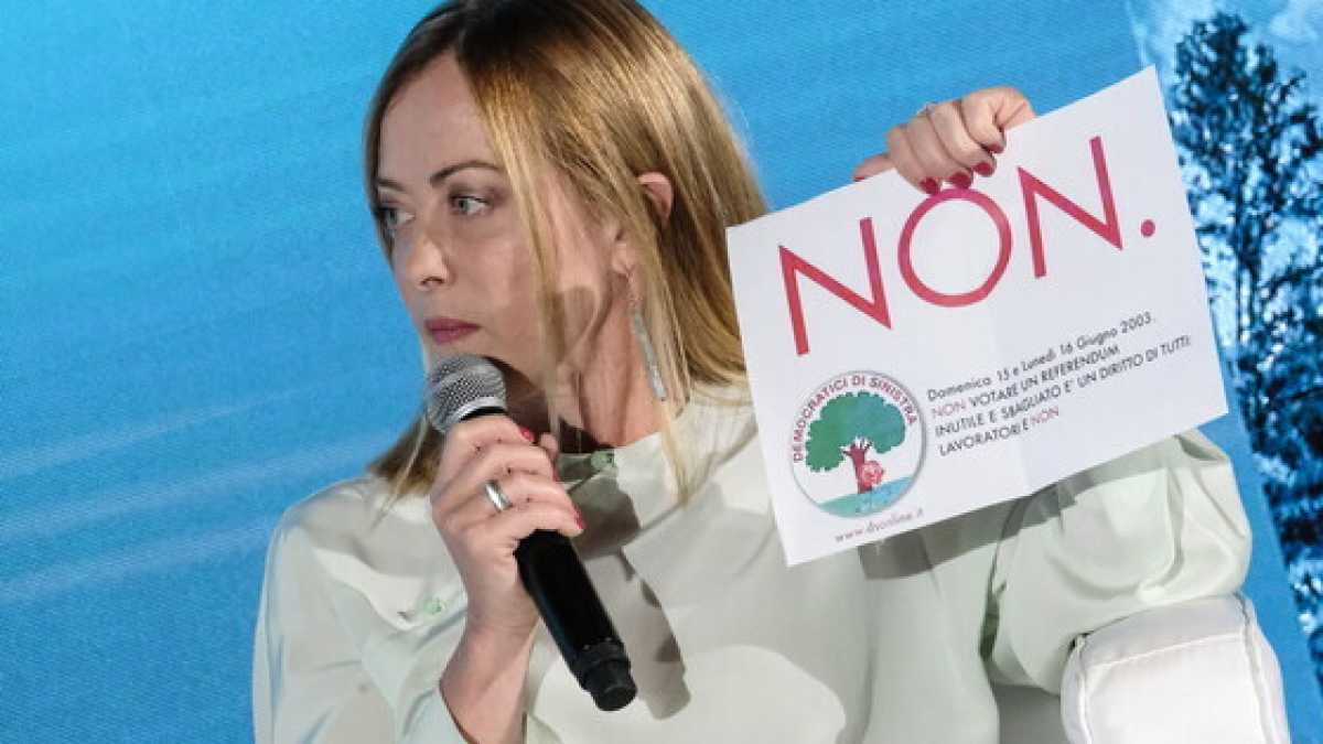 Immagine di Meloni spiega l’astensione al Referendum e attacca la sinistra