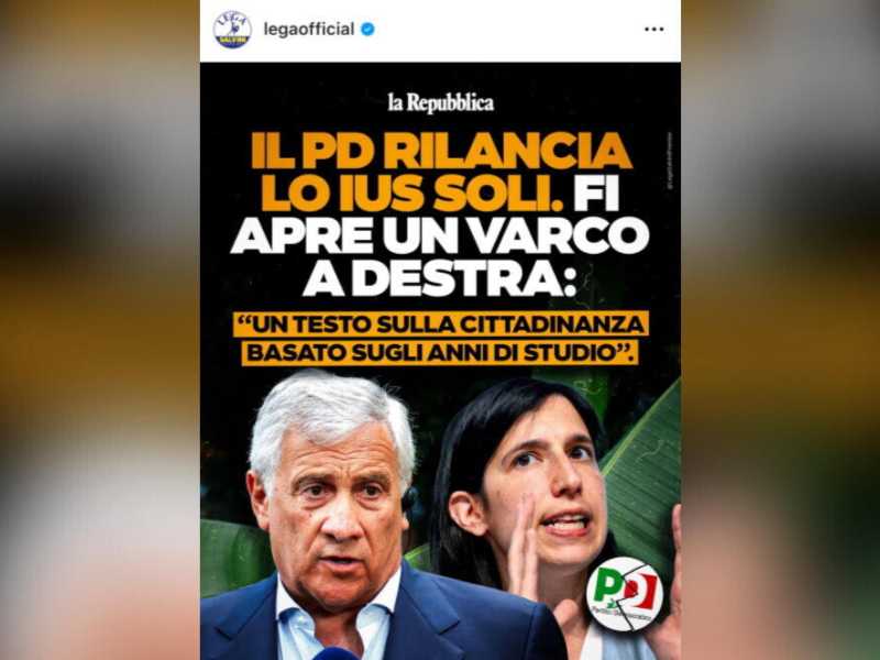 Il post della Lega