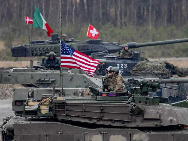 L&rsquo;esercitazione militare &ldquo;US Army Europe and Africa International Tank Challenge&rdquo; a Grafenwoehr, Germania (foto Ansa)