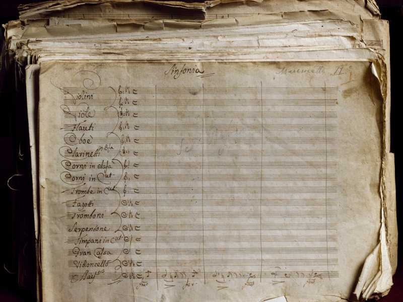 Spartito autografo di Maometto II, di Gioachino Rossini (1792-1868) (foto Getty)