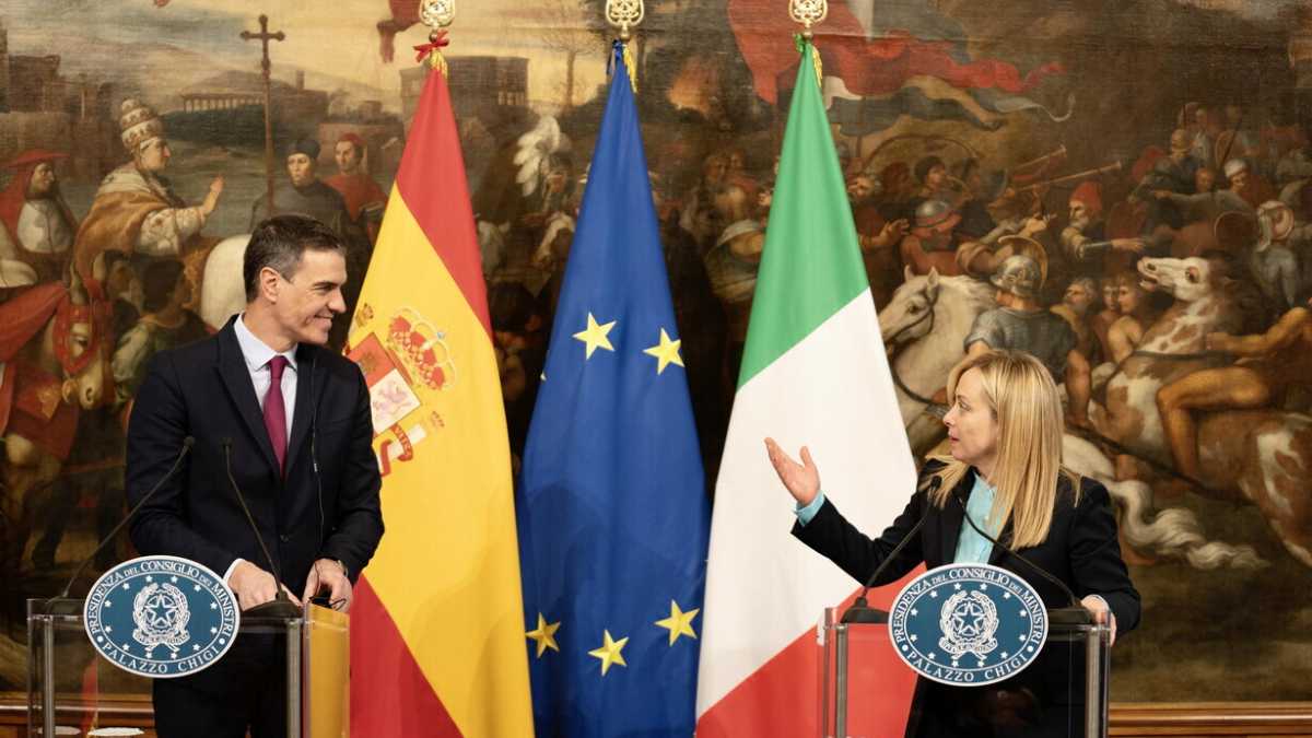 Immagine di Nato, Meloni mette nel mirino Sánchez: "Mette a rischio la sicurezza di tutti per un pugno di voti"