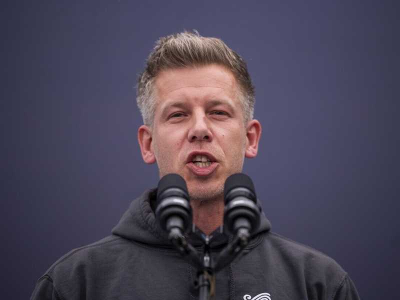 Il leader del partito d'opposizione ungherese Tisza Party Péter Magyar (foto ANSA)