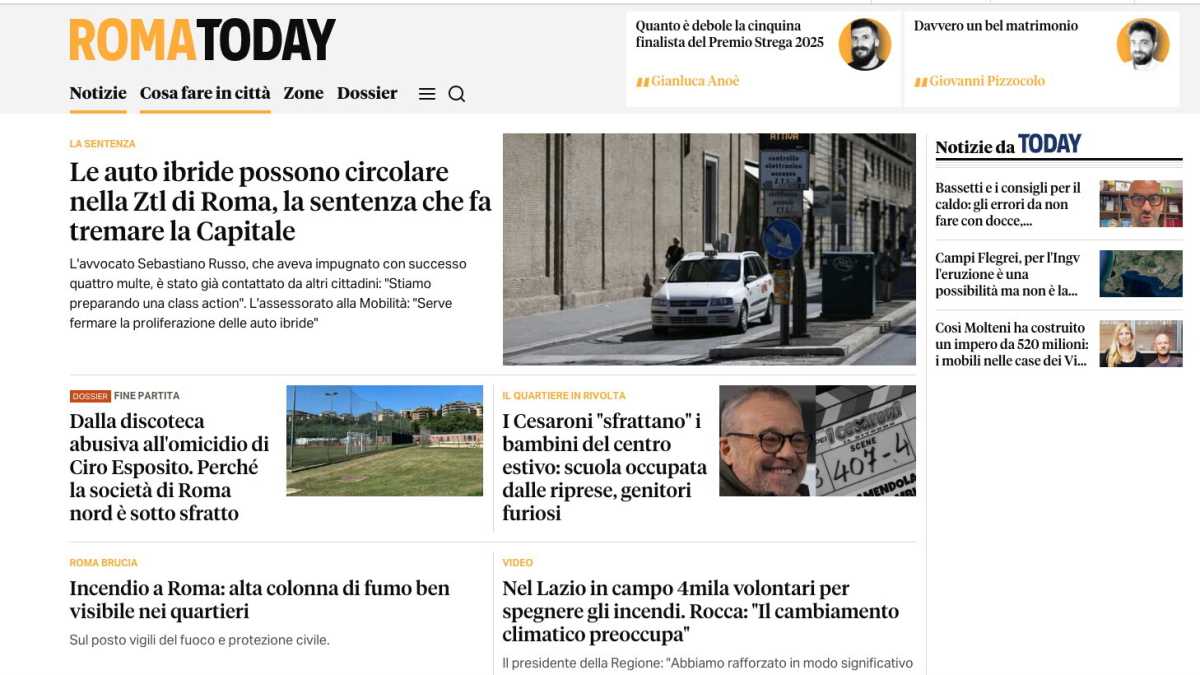 Immagine di Roma Today soppianta Messaggero e Repubblica