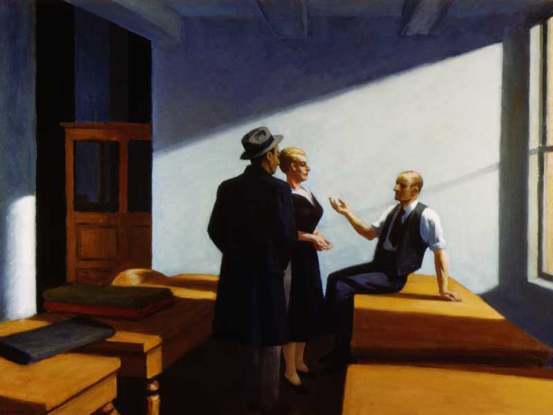 Conference at night (Convegno serale) di Edward Hopper 1949 (foto Getty)