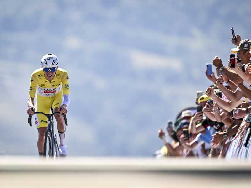 Tadej Pogacar ha vinto la 13a tappa del Tour de France 2025 (foto A.S.O/Charly Lopez) <br />